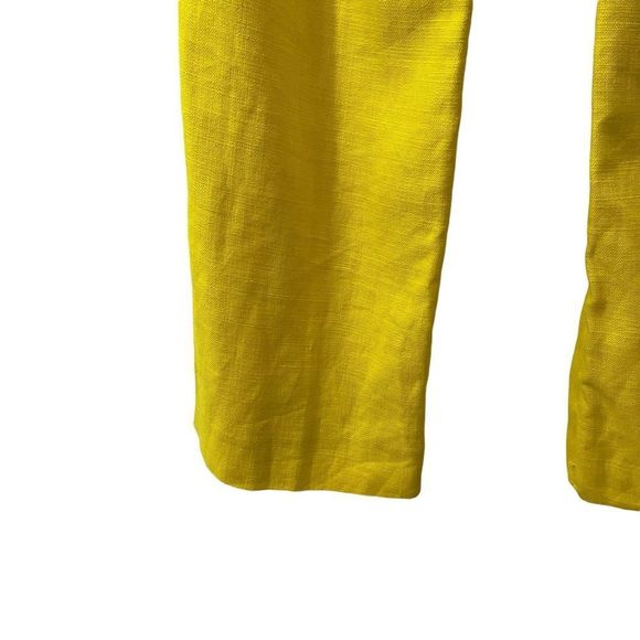 Anthropologie Cartonnier Yellow Linen Pants Size 2 - Picture 8 of 12